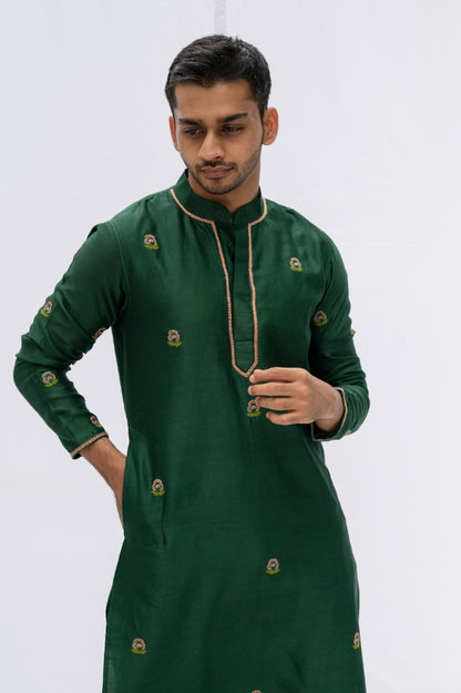 Green Rose kurta